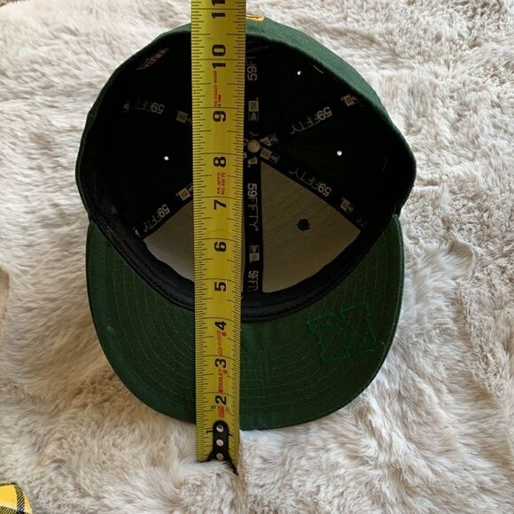 Vintage NFL‎ Green Bay Packers Football Embroidered New Era 59FIFTY Hat Sz 7 - Picture 11 of 11